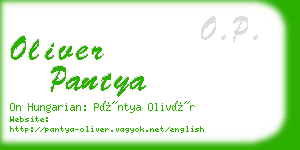 oliver pantya business card